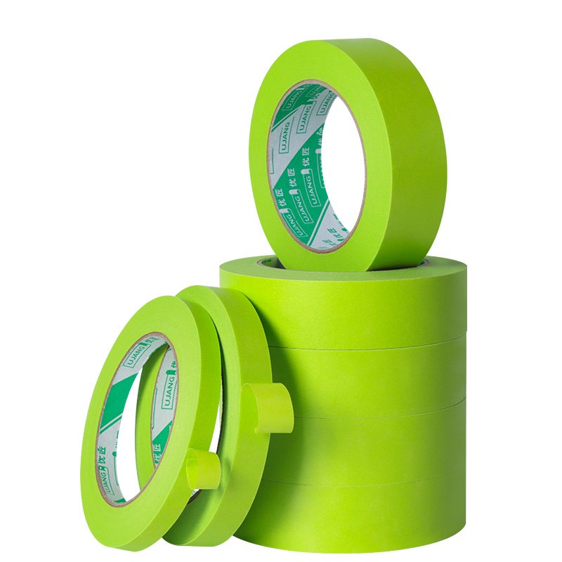 YOUJIANG Painting Tape Strong viscosity Adhesive automotive outdoor painter tape green crepe paper masking tape