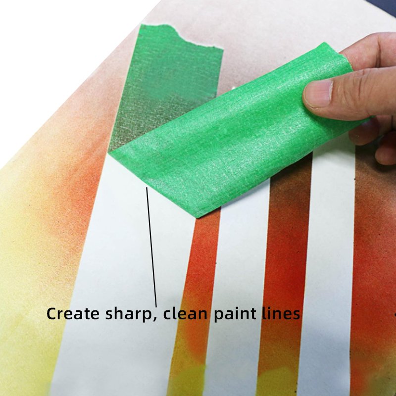 YOUJIANG Painting Tape Strong viscosity Adhesive automotive outdoor painter tape green crepe paper masking tape