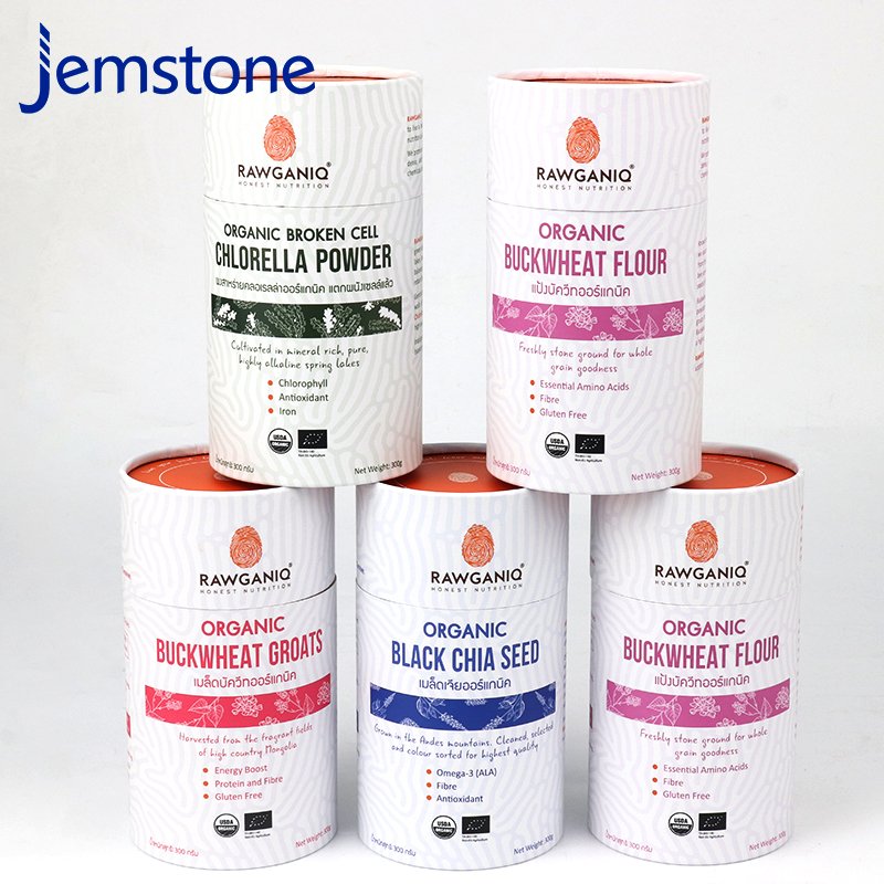 Luxury Food Grade Packaging Gift Nuts Tea Matcha Coffee Packaging Food Cans Cardboard Tubes Box