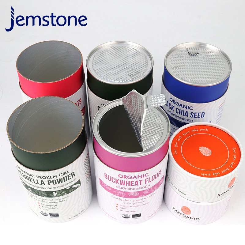 Luxury Food Grade Packaging Gift Nuts Tea Matcha Coffee Packaging Food Cans Cardboard Tubes Box