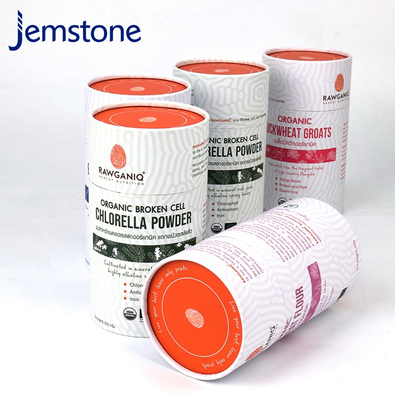 Luxury Food Grade Packaging Gift Nuts Tea Matcha Coffee Packaging Food Cans Cardboard Tubes Box