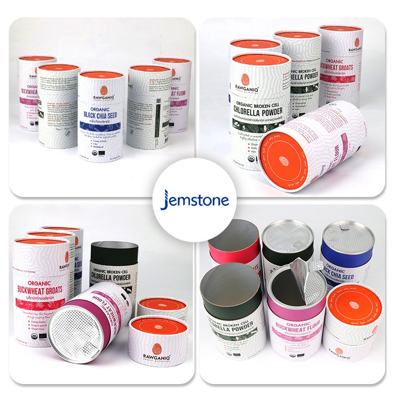 Luxury Food Grade Packaging Gift Nuts Tea Matcha Coffee Packaging Food Cans Cardboard Tubes Box