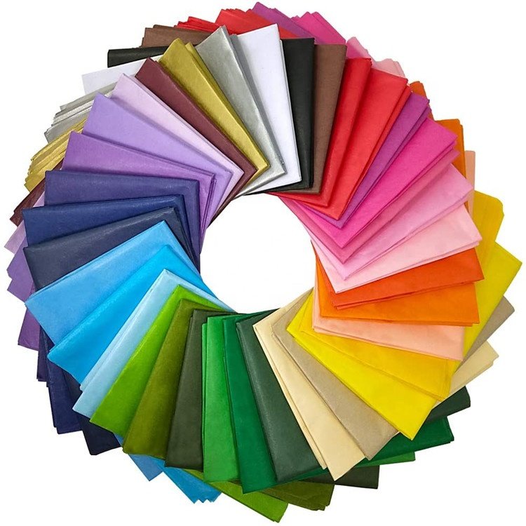 wholesale Manufacturers 17gsm DIY colorful art tissue paper gift flower wrapping paper crafts