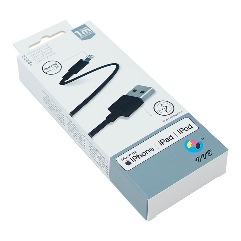 Free sample custom box Data Cable packing boxes packaging mobile phone accessories paper gift shipping boxes