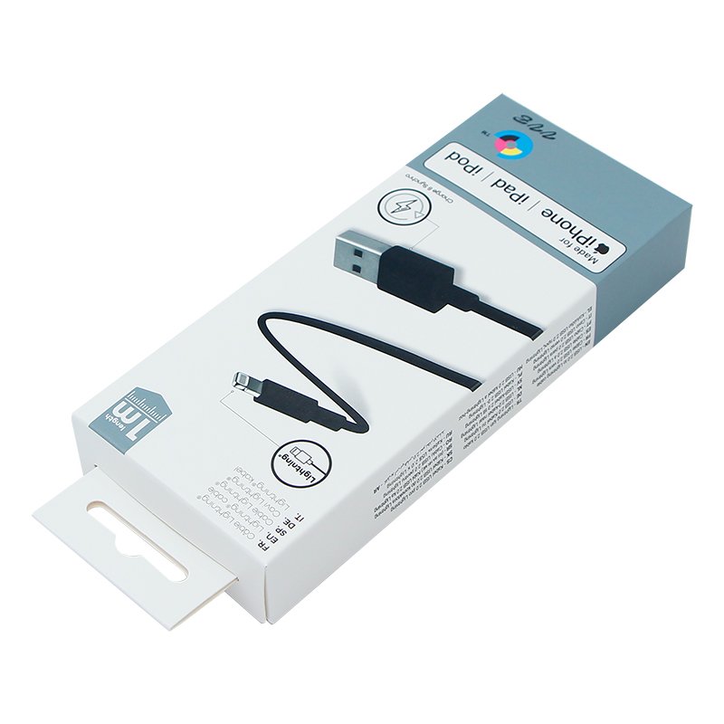 Free sample custom box Data Cable packing boxes packaging mobile phone accessories paper gift shipping boxes