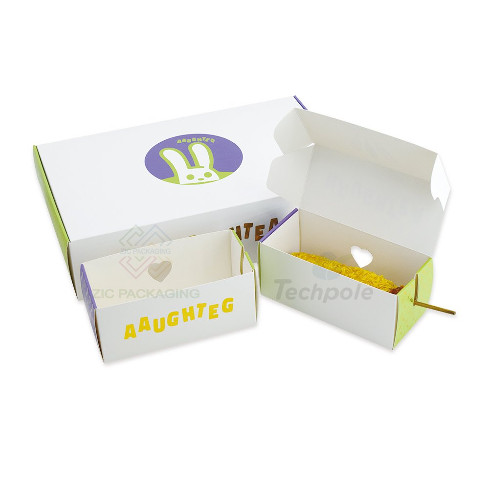 Custom Logo Eco-friendly Disposable Takeaway Hot Dog Food Container Chili Cheese Corn Dog Packaging Paper Box