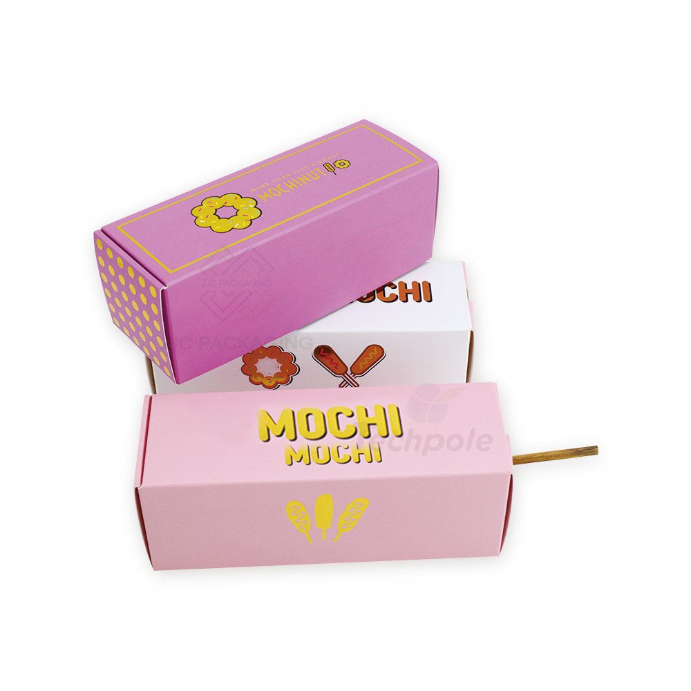 Custom Logo Eco-friendly Disposable Takeaway Hot Dog Food Container Chili Cheese Corn Dog Packaging Paper Box