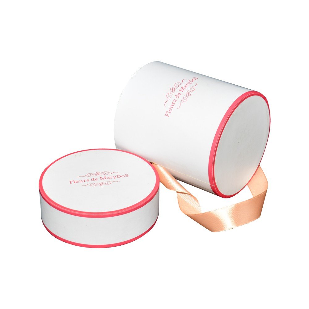 Customized New Product Cylinder Cardboard Perfume Packaging Biodegradable Recycled Tube With Ribbon