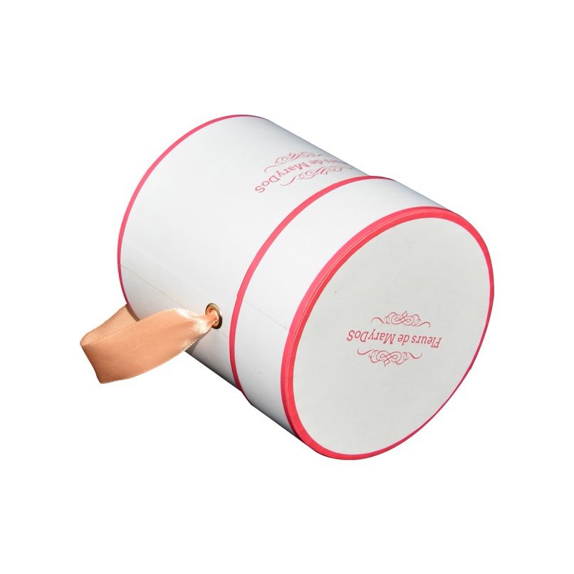 Customized New Product Cylinder Cardboard Perfume Packaging Biodegradable Recycled Tube With Ribbon