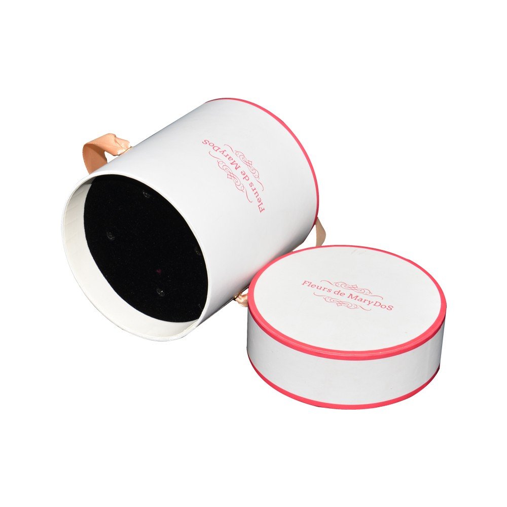 Customized New Product Cylinder Cardboard Perfume Packaging Biodegradable Recycled Tube With Ribbon