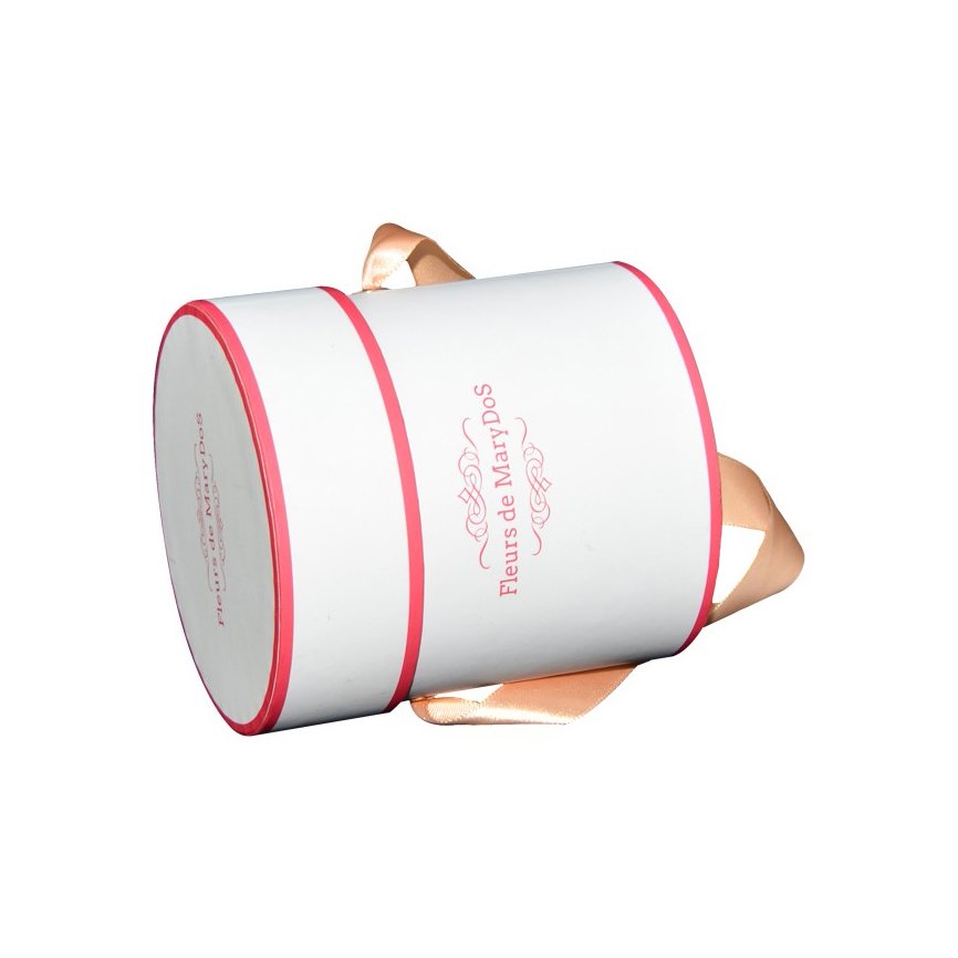 Customized New Product Cylinder Cardboard Perfume Packaging Biodegradable Recycled Tube With Ribbon