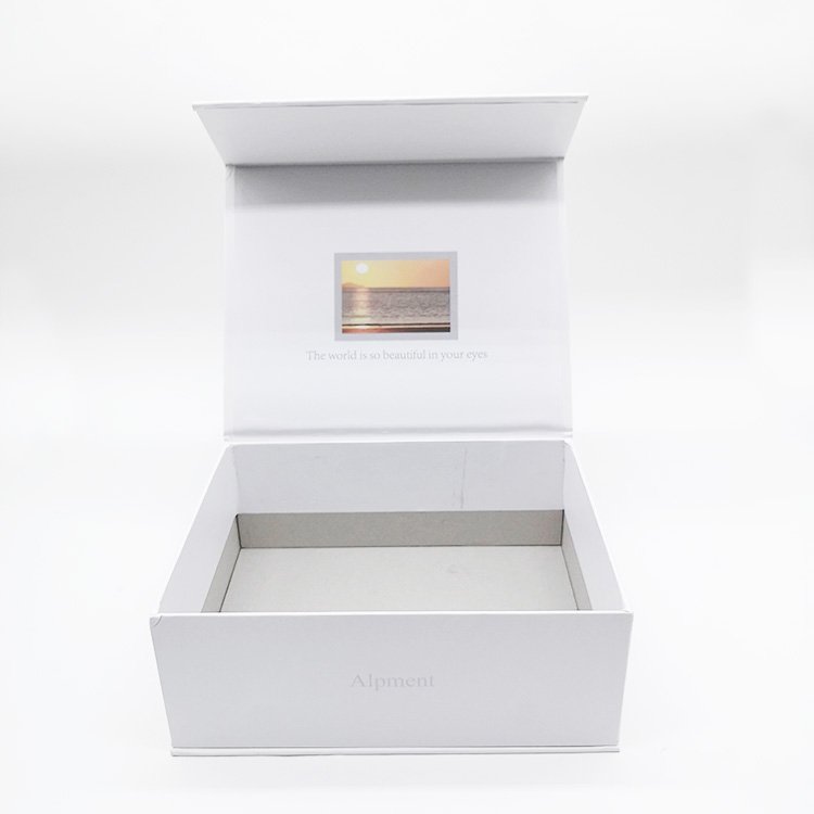 Custom Book Shape Rigid Cardboard Packaging Box Printing Colorful Foldable Magnet Close Gift Paper Boxes With Ribbon Handle