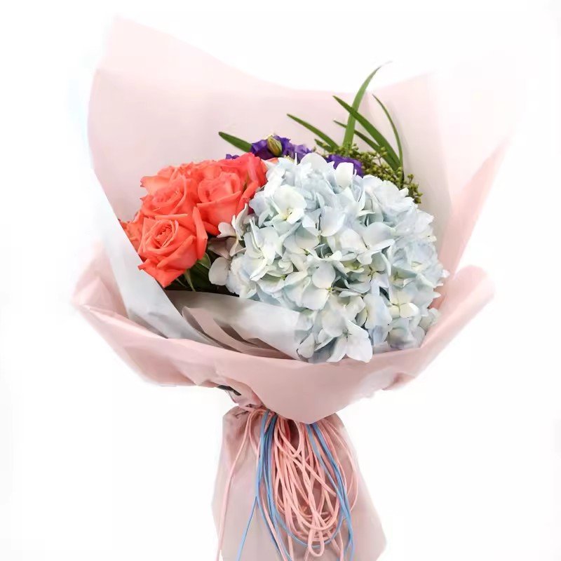 Solid Thin Roll Flower Paper Waterproof Floral Bouquet Wrapping Paper Florist Supplies Packaging Paper for Wedding Gift DIY