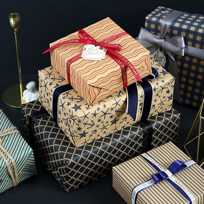 Custom Printed Logo size package wrapping paper christmas wrapping paper wrapping paper