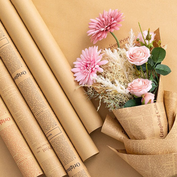 High Quality Customized Logo Gift Packaging Paper Kraft Wrapping Paper for Packaging