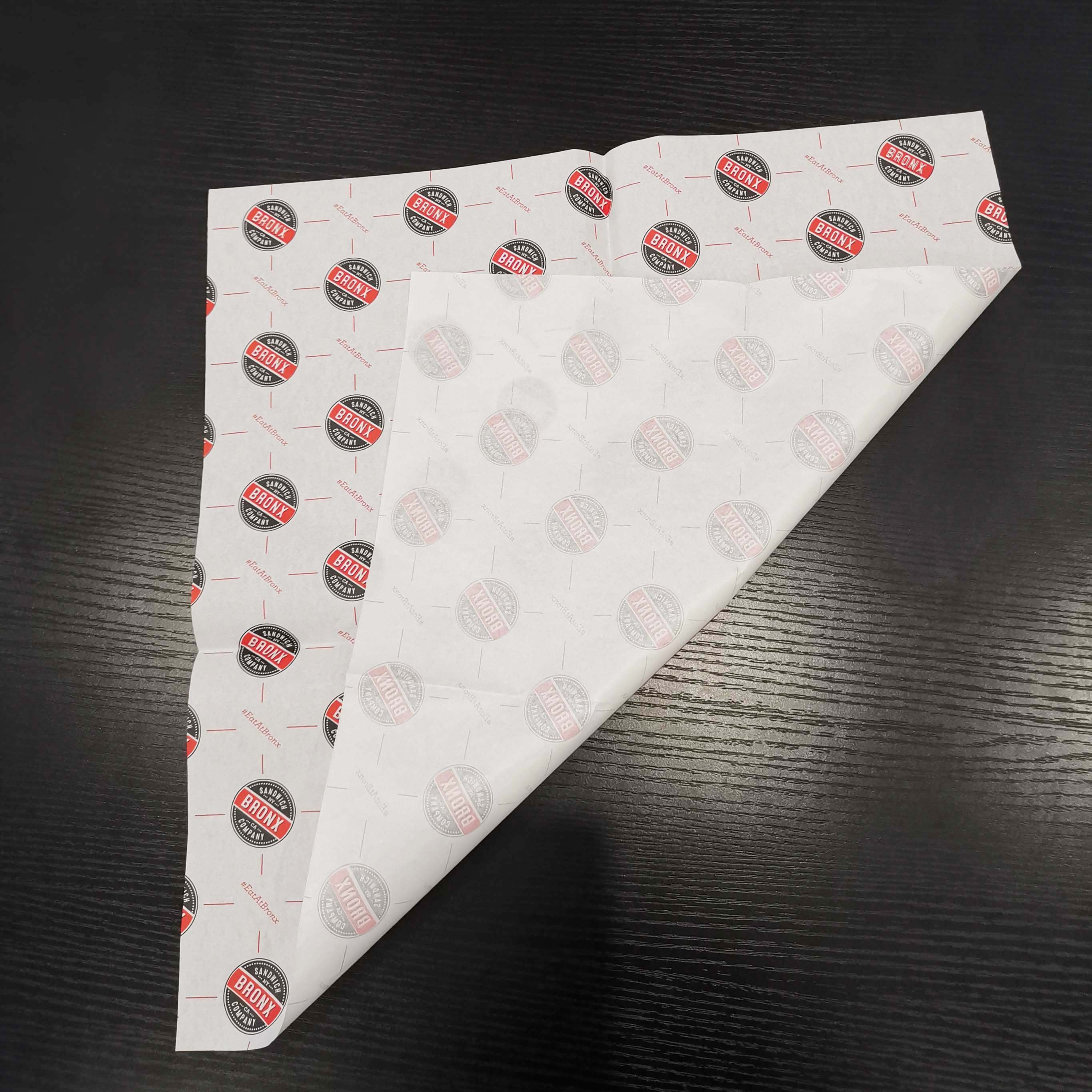 Chinese cheap biodegradable wax sandwich paper food wrapping