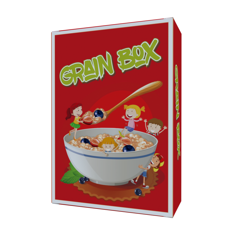 New arrival Digital Printing Recyclable custom paper Box Cute Pattern Oatmeal snack Packaging Paper Box