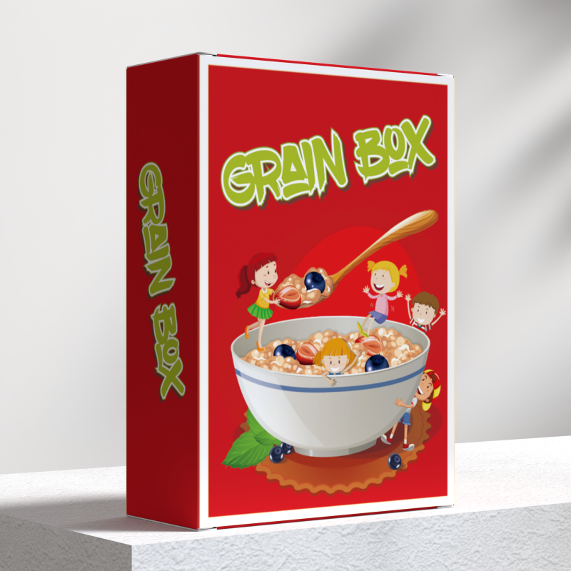 New arrival Digital Printing Recyclable custom paper Box Cute Pattern Oatmeal snack Packaging Paper Box