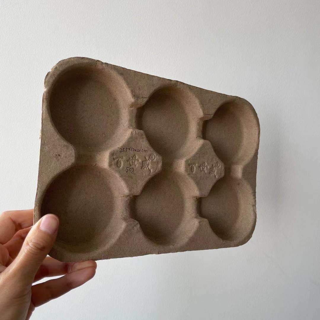 wholesale beer bottle shipper pulp molded tray paper pulp packaging protective wine shipper
