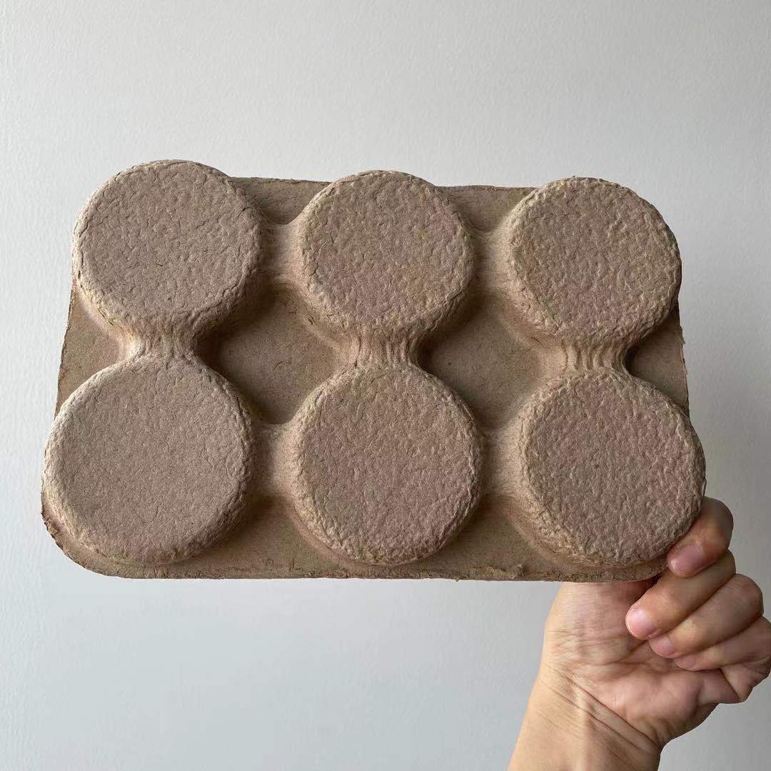 wholesale beer bottle shipper pulp molded tray paper pulp packaging protective wine shipper