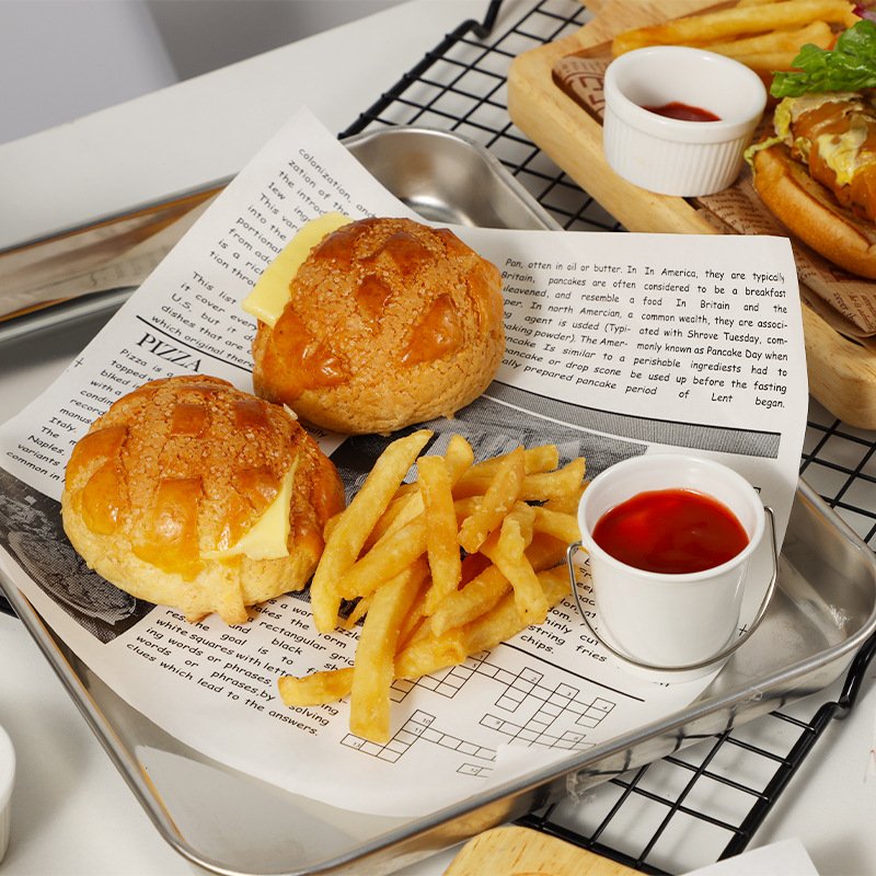 Printed greaseproof paper,high quality food grade greaseproof paper raw material,burger wrapping paper in roll