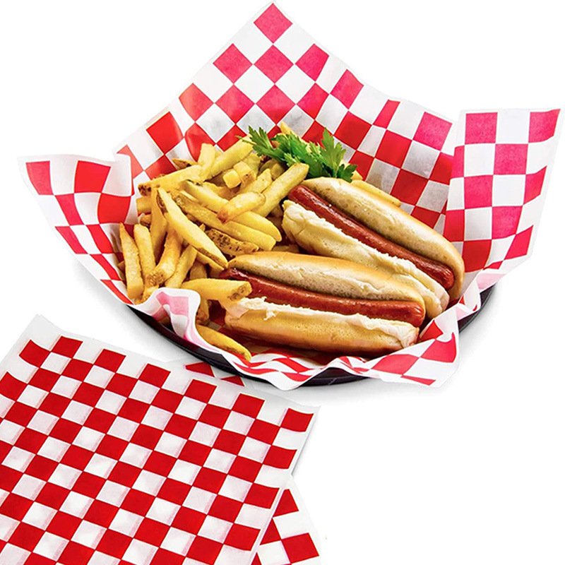 Printed greaseproof paper,high quality food grade greaseproof paper raw material,burger wrapping paper in roll
