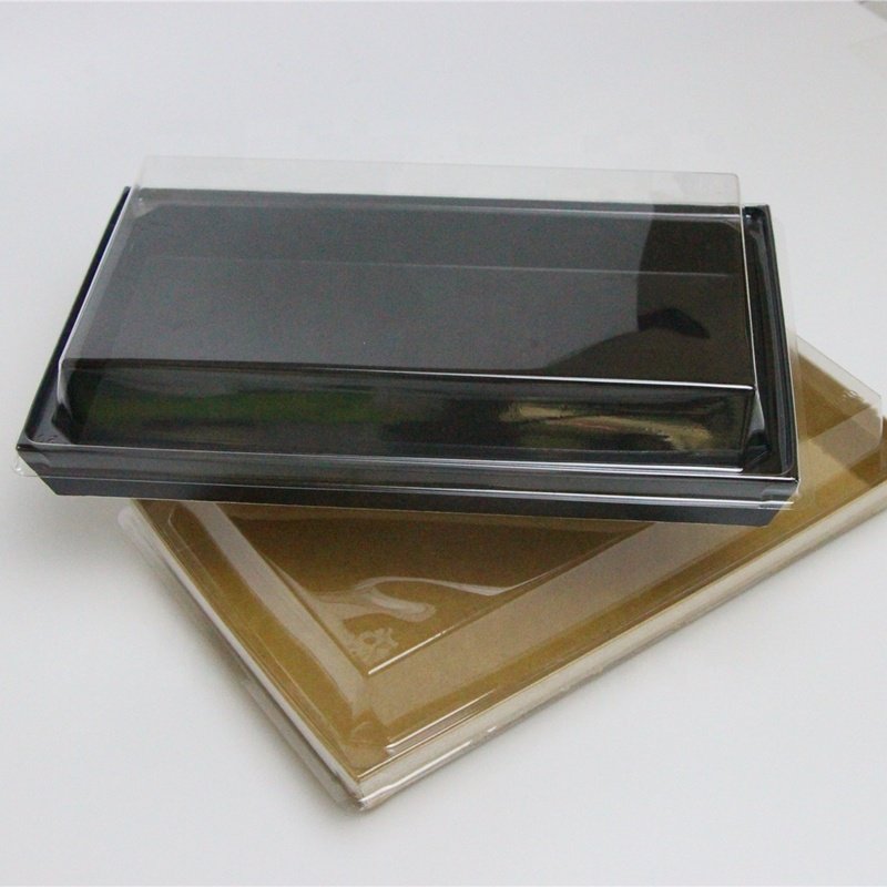 Kraft paper cake packaging cupcake box bakery packing box with window for pastry and cookie