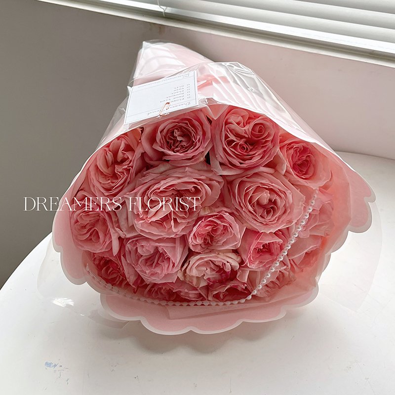 JAYWOOD Mother's Day Flower Packaging Petal Wrapping Paper Double Sided Solid Color Edge Bouquet Florist Floral Art Wholesale