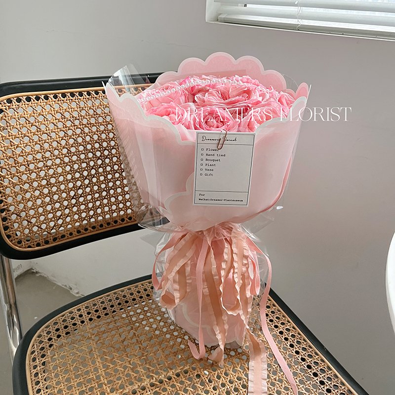 JAYWOOD Mother's Day Flower Packaging Petal Wrapping Paper Double Sided Solid Color Edge Bouquet Florist Floral Art Wholesale