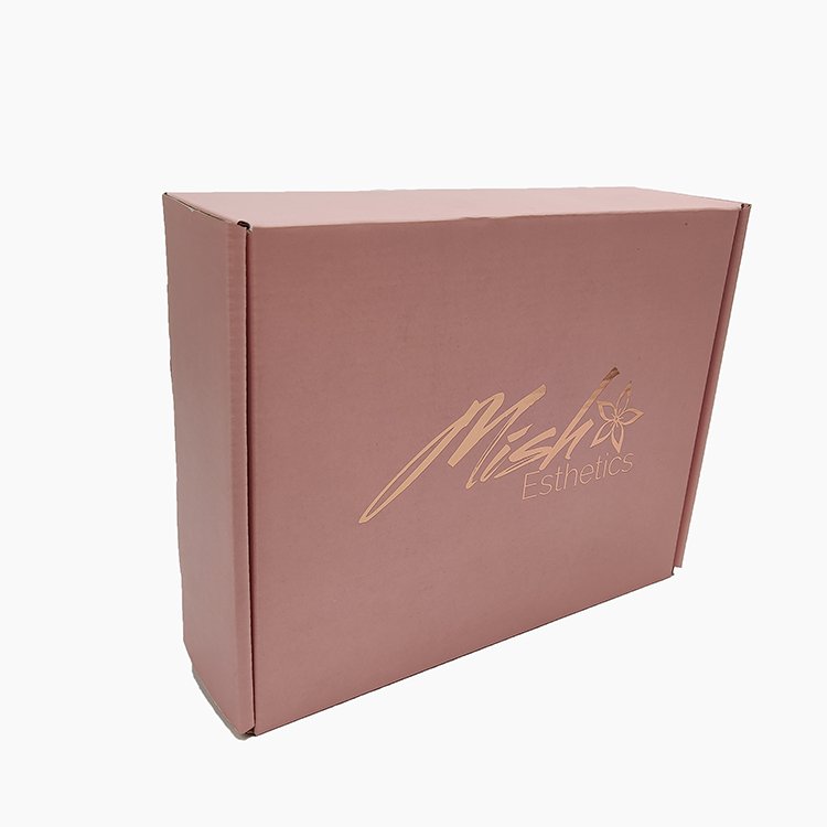 SENCAI Custom Printed Logo Pink Apparel Packaging Shipping Corrugated Box