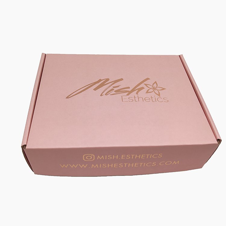 SENCAI Custom Printed Logo Pink Apparel Packaging Shipping Corrugated Box