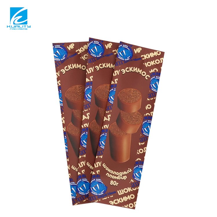 Custom Kraft Paper Ice Cream Pop Popsicle Packaging Bag