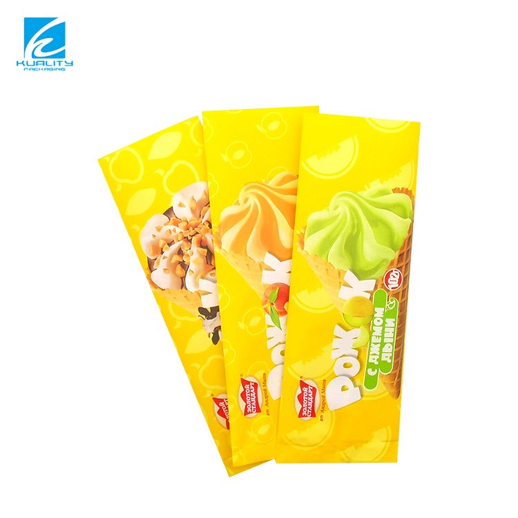 Custom Kraft Paper Ice Cream Pop Popsicle Packaging Bag