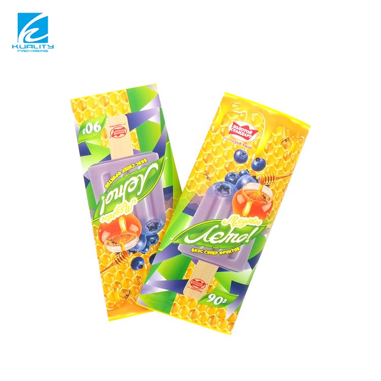 Custom Kraft Paper Ice Cream Pop Popsicle Packaging Bag