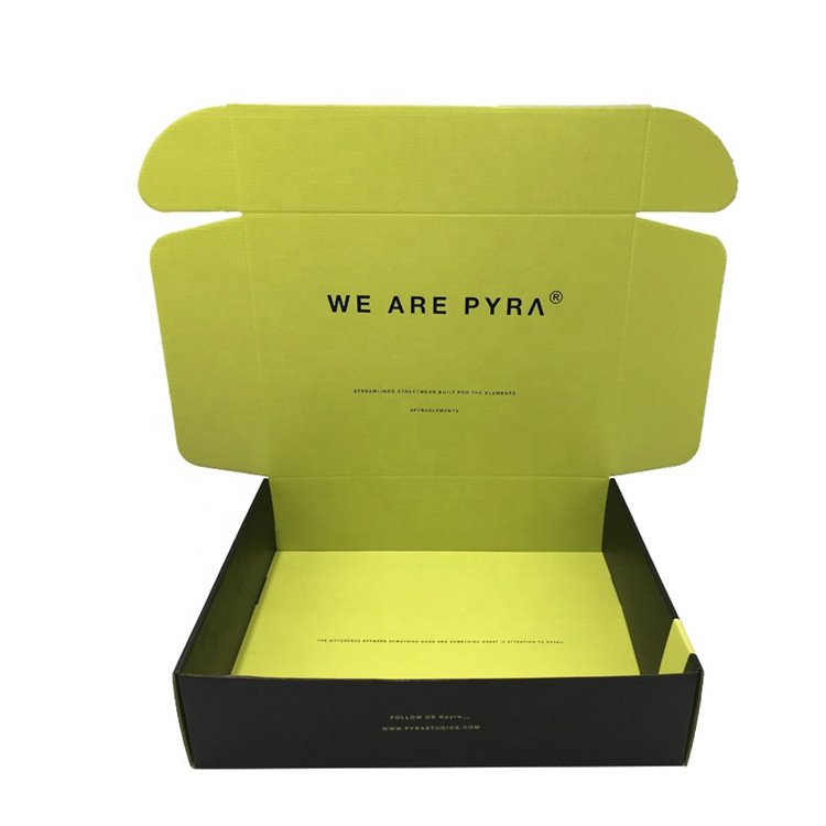 Custom design holographic shipping color box wholesale cheap corrugated boxes cosmetic shoes clothing packaging pink paper box