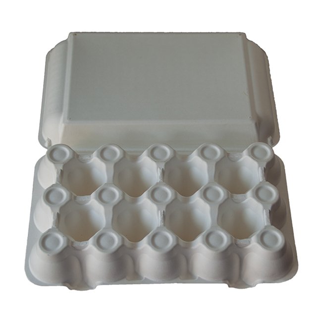 Hot Sale Eco-Friendly Biodegradable Recyclable Egg Cartons Custom Printed Disposable Paper Egg Tray Made Bagasse Sugarcane Food