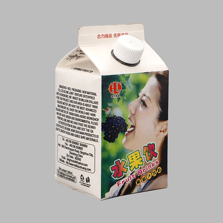 Hot-selling letterpress aseptic gable top box for liquid packaging