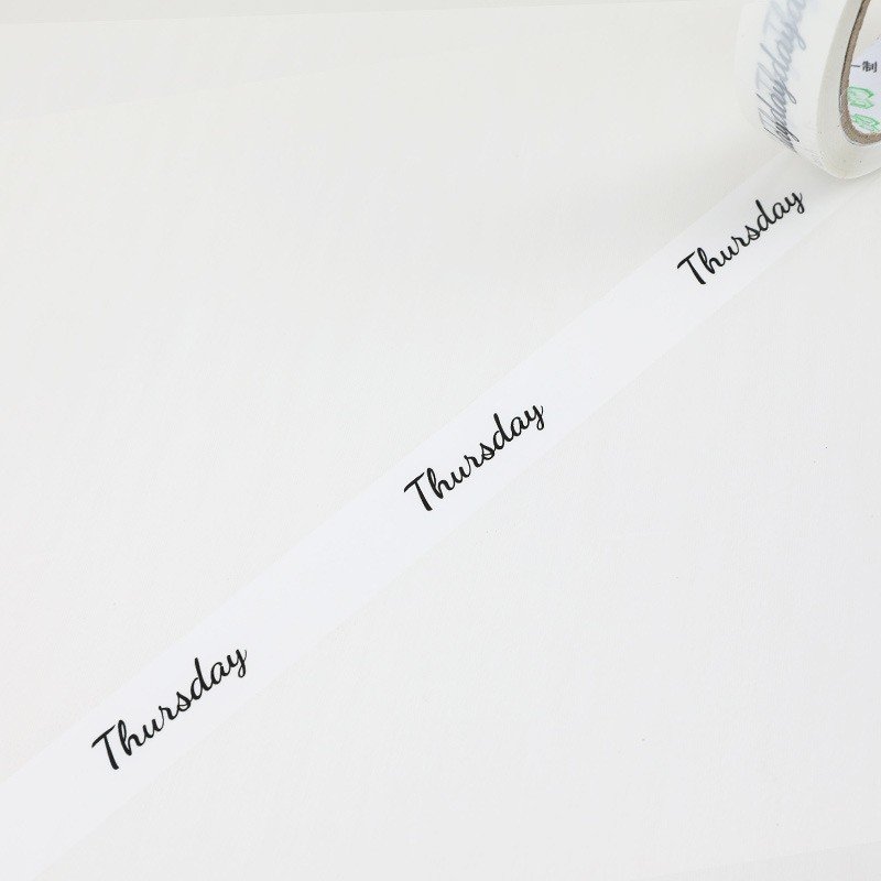 In stock small roll 2cm*50m Printable characters takeout coffee Sealing paper express adhesive Packing Tape