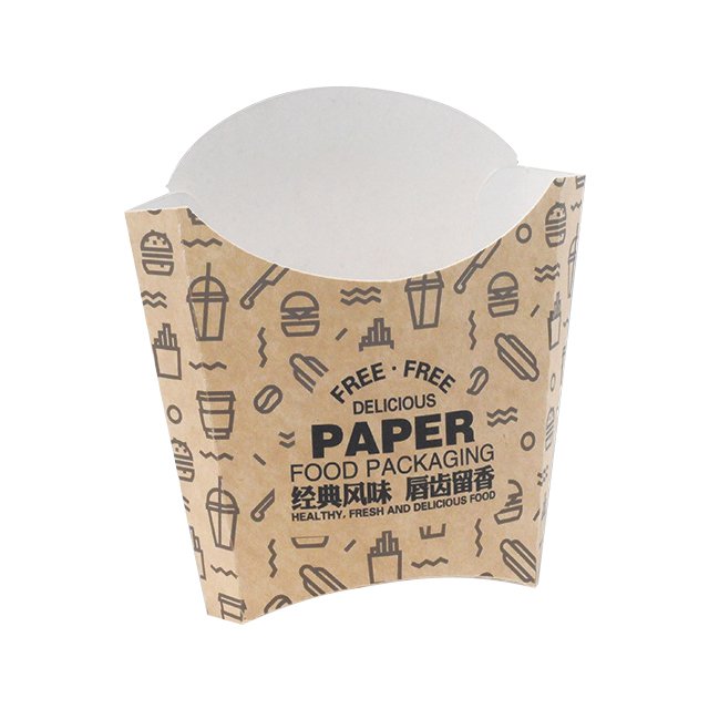 French Fries Box Potato Chips Packaging Box Supplier Coated Paper High Quality Disposable Kraft Paper Food Container Snack Box