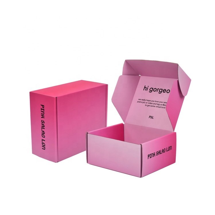 Custom Size Logo Printing Hard Hat Cloth Packaging Shipping Mailer Box Corrugated Cardboard Shipping Boxes For Small Business
