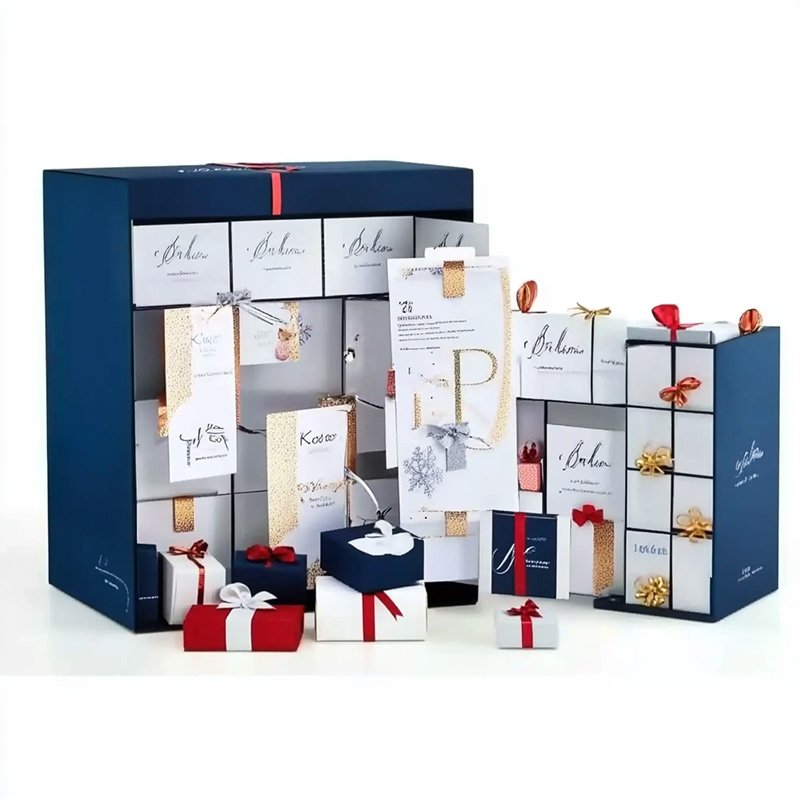 Custom Empty Craft 30-Day Ramadan Makeup Advent Calendar Box 12 Days Christmas Toy Chocolate Advent Calendar Paper Box