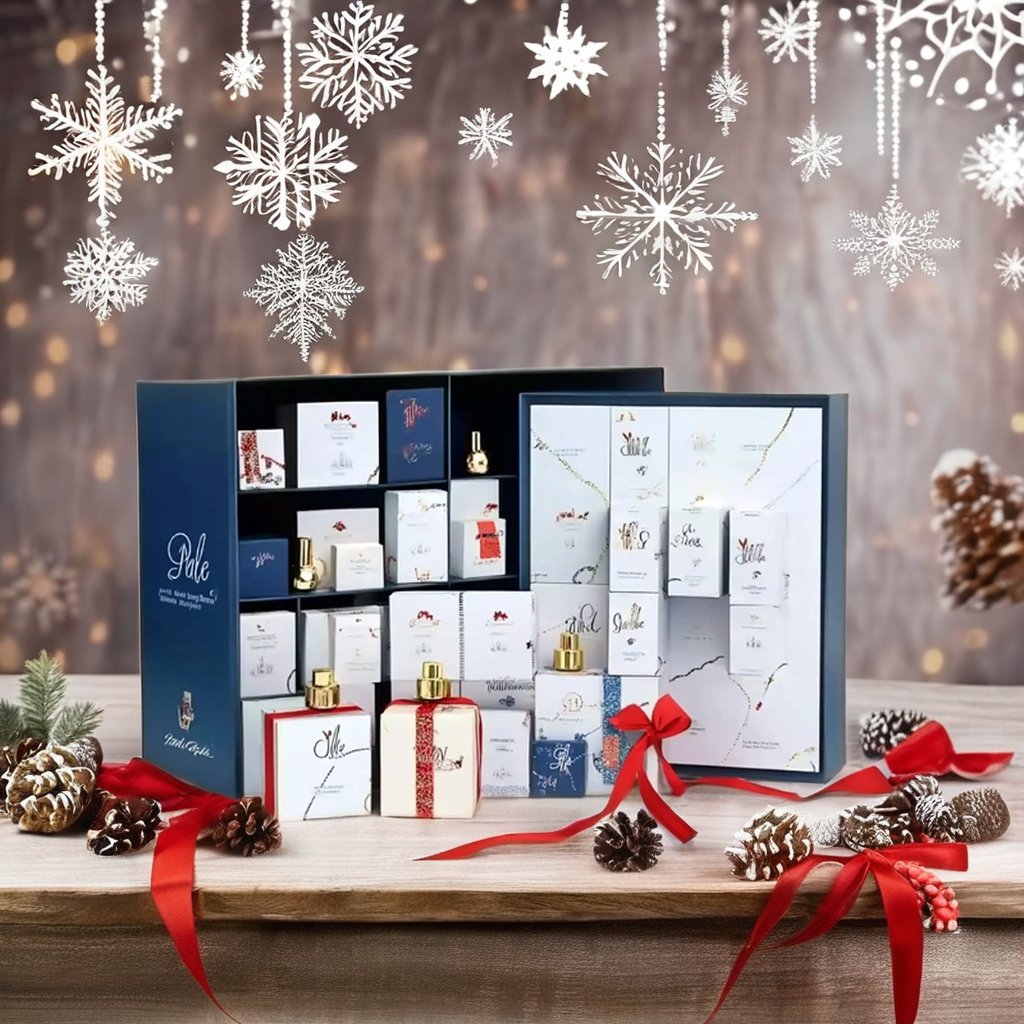 Custom Empty Craft 30-Day Ramadan Makeup Advent Calendar Box 12 Days Christmas Toy Chocolate Advent Calendar Paper Box
