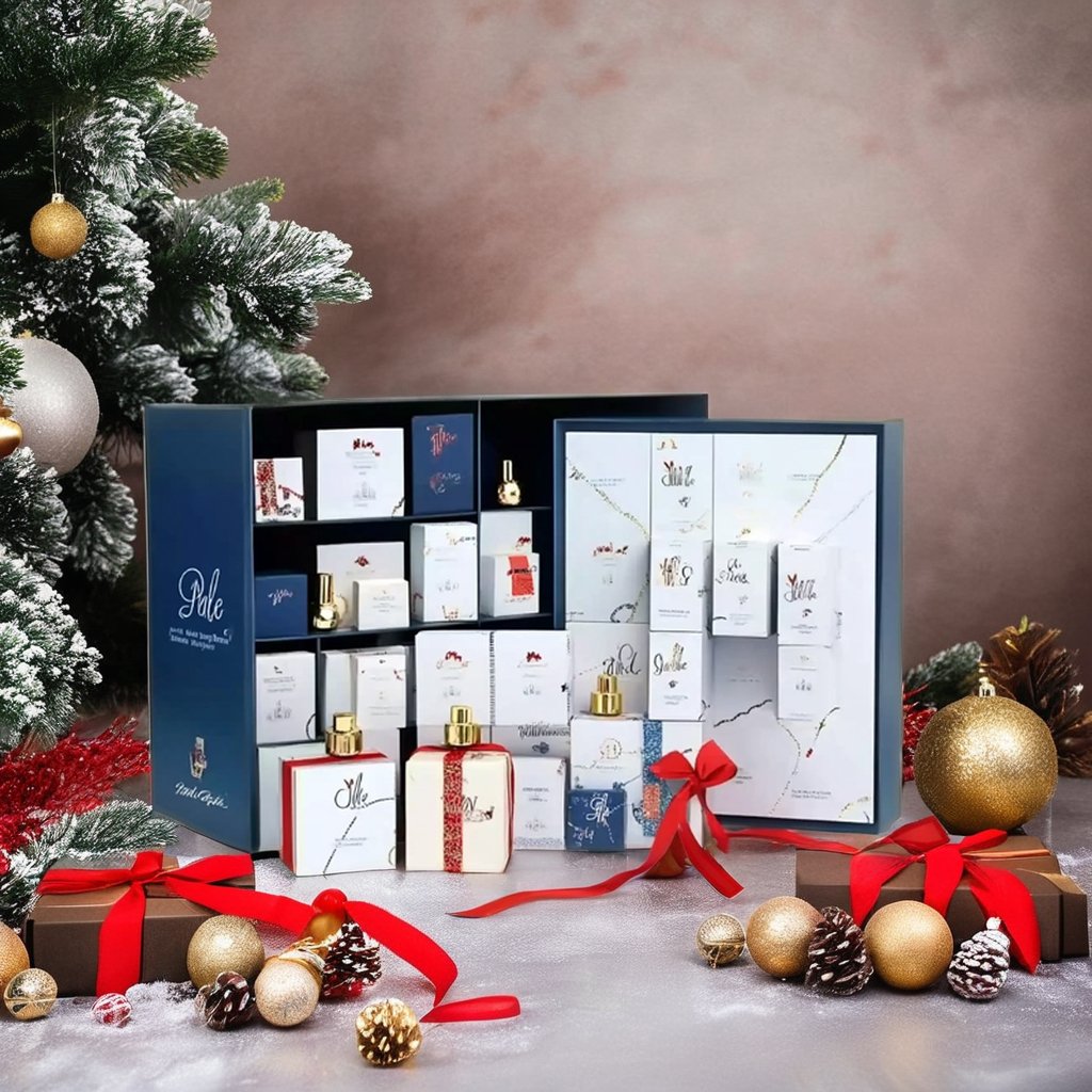 Custom Empty Craft 30-Day Ramadan Makeup Advent Calendar Box 12 Days Christmas Toy Chocolate Advent Calendar Paper Box