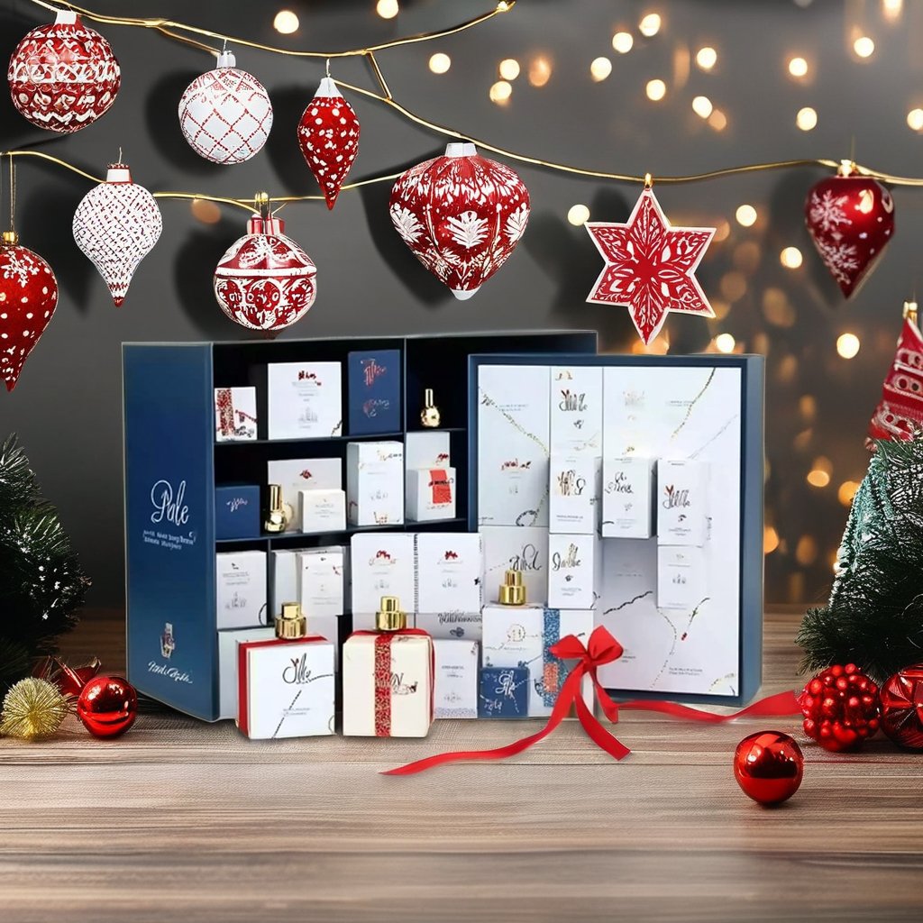 Custom Empty Craft 30-Day Ramadan Makeup Advent Calendar Box 12 Days Christmas Toy Chocolate Advent Calendar Paper Box