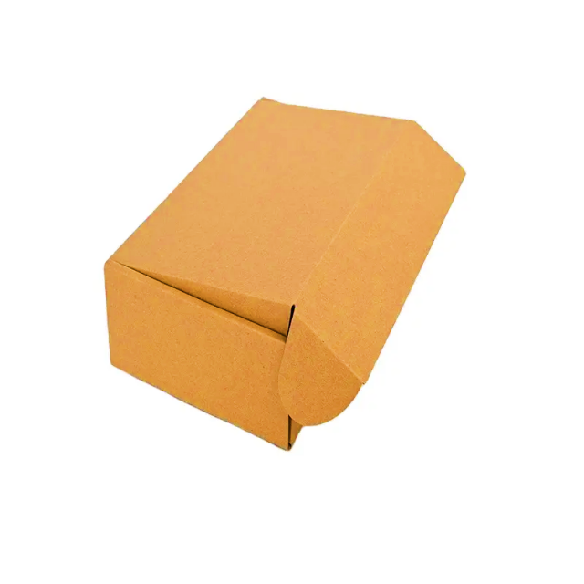Cheap brown kraft paper folding corrugated packaging box suitable for express clothing T-shirt packaging and transportation