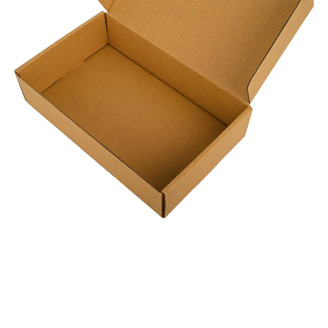 Cheap brown kraft paper folding corrugated packaging box suitable for express clothing T-shirt packaging and transportation