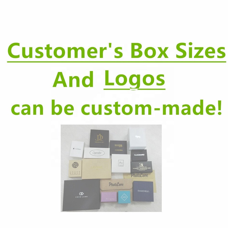 Z53 5X3 Wholesale white swirl cotton filled box Paper Jewelry Boxes Packaging Cardboard Box For Ring Earrings