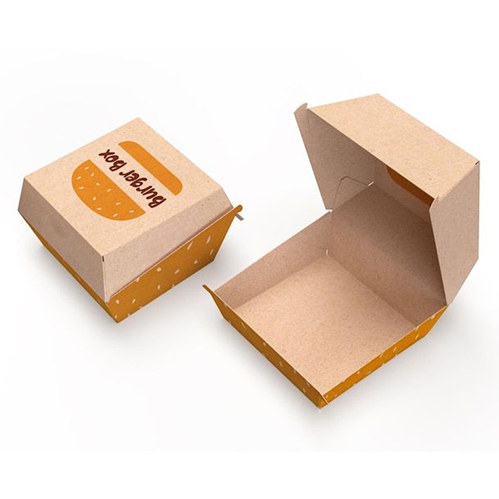 LOKYO Eco friendly degradable kraft paper fast food packaging container custom takeaway fried chicken french fries burger box