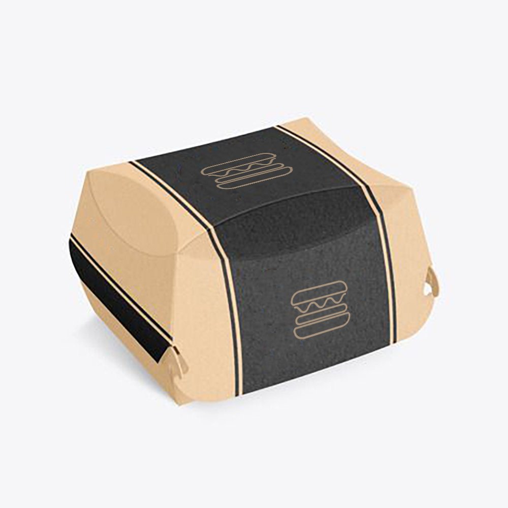 LOKYO Eco friendly degradable kraft paper fast food packaging container custom takeaway fried chicken french fries burger box