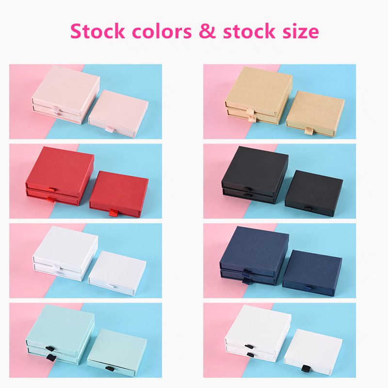 Bulk Custom Gold Foil Stamping Logo Jewelry Boxes Packaging Pink Cardboard Jewelry Paper Packaging Drawer Box